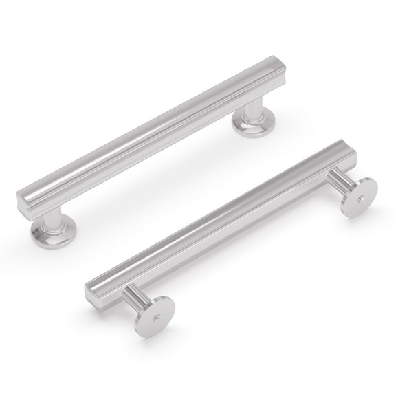Hickory Hardware H077882CH 5.0625 in. Center to Center Woodward Collection Pull, Chrome Finish