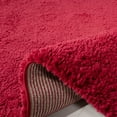 thumbnail image 6 of SAFAVIEH August Carlene Solid Plush Shag Area Rug, Red, 9' x 9' Square, 6 of 8