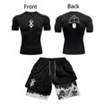 thumbnail image 1 of SWAnime 3D Printed Men's Compression Set short Sleeve Gym Top+Workout Shorts Quick Drying Breathble Athletics Rash Guard Set, 1 of 5