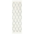 thumbnail image 3 of SAFAVIEH Casablanca Mackenzie Geometric Wool Shag Area Rug, Blue/Ivory, 5' x 8', 3 of 8