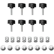 8 Pack Universal Hard Top Fastener Thumb Screw Nuts Kit Quick Removal Bolts Thumb Screws Replacement for Jeep Wrangler