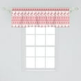 thumbnail image 2 of Ambesonne Nordic Window Valance, Winter Christmas Ornamental Illustration with Snowflakes Reindeers Animal Pattern, Curtain Valance for Kitchen Bedroom Decor with Rod Pocket, 54" X 18", Coral White, 2 of 3