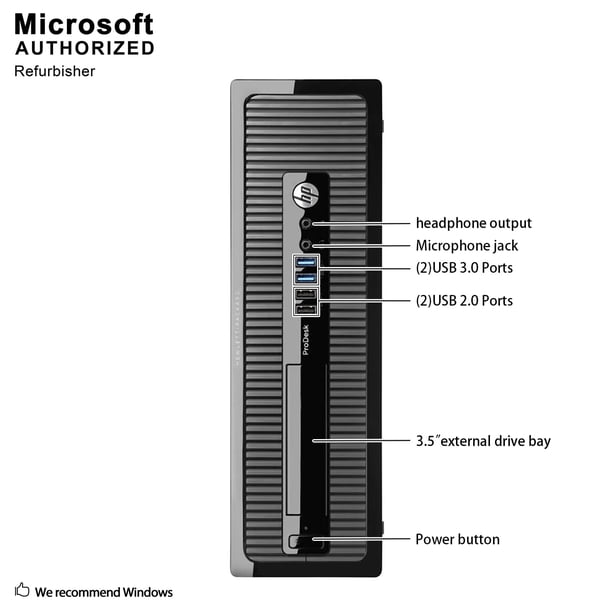 HP ProDesk 400 G1 SFF, Intel Quad Core i5-4590 up to 3.7 GHz, 8G