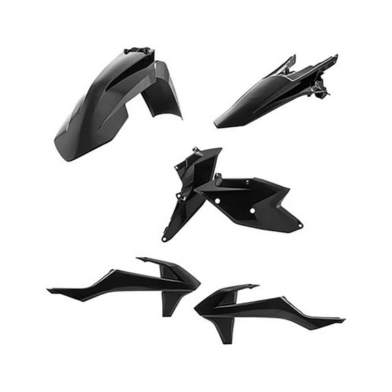 Acerbis Replica Plastic Kit Black Compatible With KTM 300 XC-W i Six Days (Fuel Injected) 2019