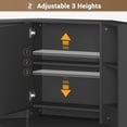 thumbnail image 2 of Afuhokles Vanity Desk with Lighted Mirror and Charging Station, Vanity Set with Mirror and Storage Stool, Rotating Shelves, Black, 2 of 8