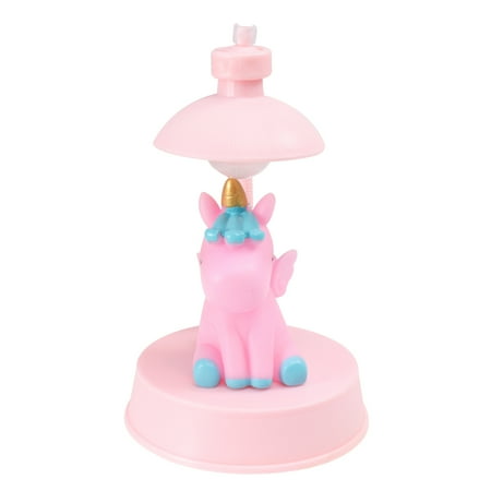 

Creative Unicorn Music Little Night Light Beside Decorative Light Home Decor Lamp Without Battery Powder Blue