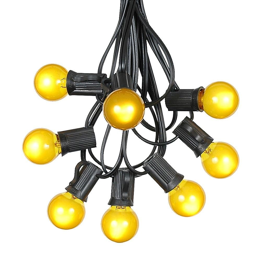 G30 Patio String Lights with 25 Globe Bulbs Garden Hanging String