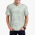 thumbnail image 3 of Balery Retro Snake Printed Men’s Short Sleeve Polo Shirt, Midweight Men's Shirt,Golf Polo shirts -Small, 3 of 9