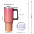 thumbnail image 2 of 40oz Tumbler with Handle and Straw, Vacuum Insulated Stainless Steel Travel Mug, Fits Car Cup Holder, Gradient Print, 2 of 6