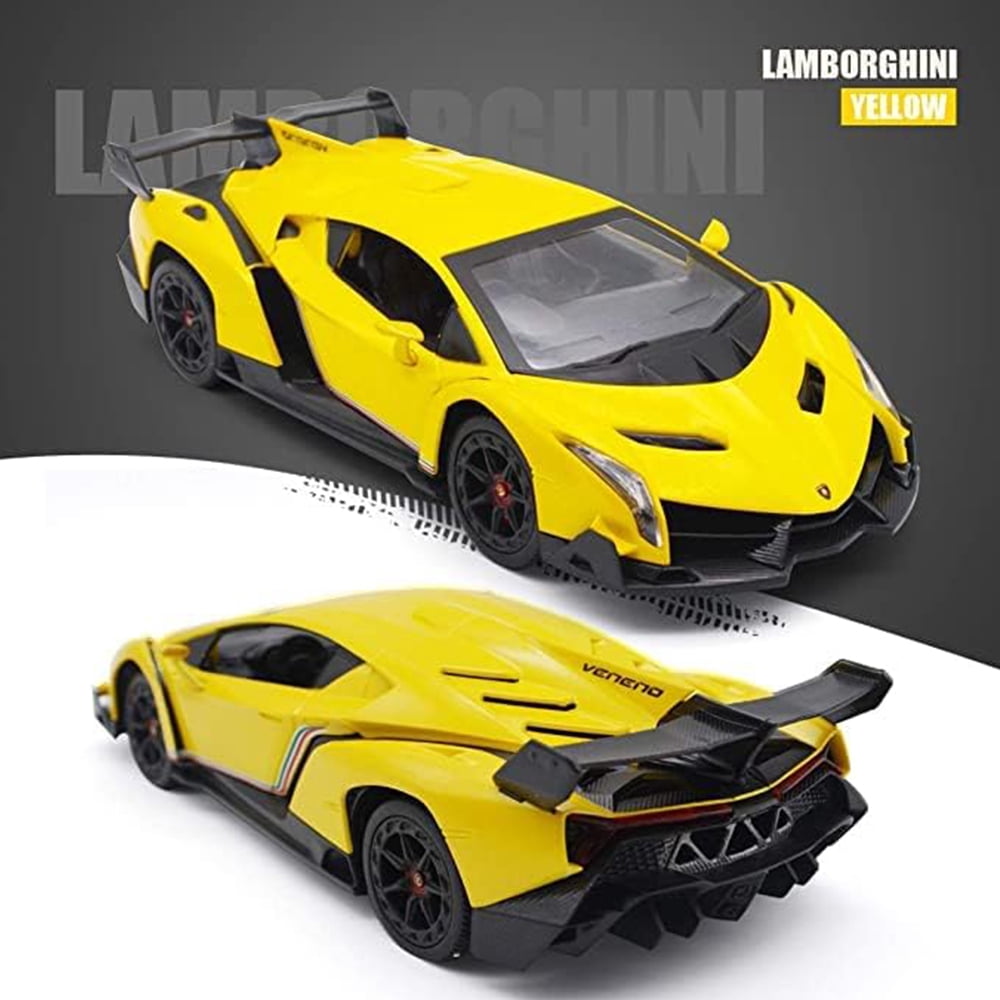 2425S RC Cars - 1:24 Officially Licensed Lambo Veneno, Electric Sport Racing , Car Model Vehicle， for Childers and Adults Toys and Gifts (Yellow)