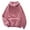 Pink, variant on comerut Fall Winter Women Hoodie Drawstring Elastic Cuff Thick Fleece Patch Pocket Loose Long Sleeves Pullover Warm Letter Embroidery Top