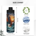 thumbnail image 3 of Pofeuu Textured Bald Eagle Print 18oz Sports Insulated Kettle Stainless Steel Vacuum Water Bottle Leakproof Sport Flask, 3 of 7