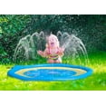 thumbnail image 3 of Coreus Splash Pad for Kids Ages 1-8 Sprinkler Mat for Toddlers 68" Inflatable Baby Pool Outdoor Water Play Toy Blue, 3 of 8