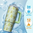 thumbnail image 4 of 30 oz Santa Christmas Day Tumbler with Handle and Straw, Insulated Stainless Steel Cup 30 oz, Reusable Holiday Mug, Festive Gift Ideas, 4 of 5