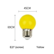 3W Flashlight SMD 2835 Lamparas Colorful Light G45 Lamp E27 B22 LED Bulb YELLOW E27