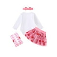 thumbnail image 6 of Coerni My First Valentines Day Outfits New Born Baby Girls Cute Heart Onesie Bodysuit Tulle Tutu Skirt Set Sequin Headband Socks, 6 of 6