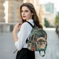 thumbnail image 6 of FORMRS Mini Backpack Purse for Women Travel Daypack Casual Shoulder Bag, Flowers and Cat, 6 of 7