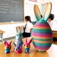 thumbnail image 4 of 3D Printed Easter Eggs with Bunny Inside,8.46 inch,Rabbit Egg Figurine Desktop Ornament, Unique Easter Gift Set, 4 of 7