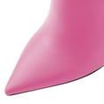 thumbnail image 3 of YDN Womens Classic Stiletto Thin Heel Knee High Boots Pointy Closed Pointy Toe Tall Boots Daily Office Dressy Causal Shoes Size 15 Pink, 3 of 4