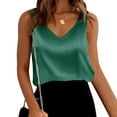 thumbnail image 3 of JDEFEG Womens Camisole Plus Size Women's V Neck Sleeveless Satin Tank Top Casual Blouses Tank Tops Camisoles for Women Ag Size Xxl, 3 of 5