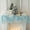 Sky Blue, variant on GFHFHITJ Christmas Garlands Flocked Pines and Holly Decorative Vines, Faux Snow Frosted Christmas Garland, Fake Pine Holly Greenery Vine for Holiday Decor