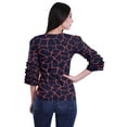 thumbnail image 4 of Moomaya Printed Ruffle Shirt Women Party Top Short T-Shirt Top Summer Clothing, 4 of 4