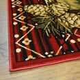 thumbnail image 3 of Mayberry Rugs Lodge King Lazy Bear Rustic Pine Cone Area Rug 7'10" x 9'10" 8' x 10' Indoor Runner, Rectangle, 3 of 5