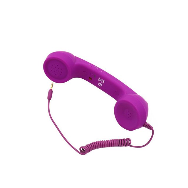 Sidaley Auricular de teléfono Auricular cómodo Receptor Cableado Vintage A prueba de radiación Receptores de teléfono universales Teléfonos móviles Videojuegos y accesorios Púrpura