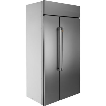 Café - 29.6 Cu. Ft. Side-by-Side Built-In Refrigerator - Stainless steel
