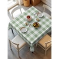 thumbnail image 6 of Sage Green Buffalo Plaid Table Cloth, Green White Checkered Farmhouse Waterproof Tablecloth for Square Tables, Reusable Washable Fabric Table Cover for Restaurant Kitchen Dining Tables 54"x54", 6 of 6