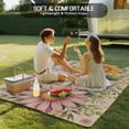 thumbnail image 4 of Vintage Daisy Floral Outdoor Rug for Patio/Deck/Porch, Non-Slip Large Area Rug 5 x 8 Ft, Spring Flowers Botanical Leaves Rustic Indoor Outdoor Rugs Washable Area Rugs, Camping Rug Carpet Runner, 4 of 8