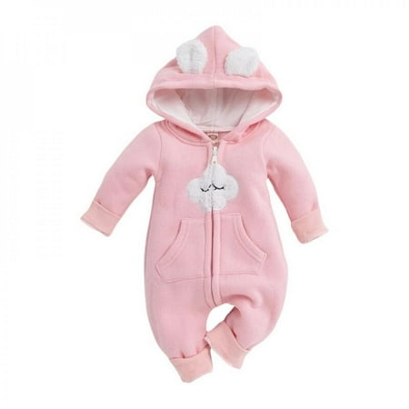 

Toddler Girls Clothes Autumn Baby Girls Trousers Jumpsuit Long-sleeved Zipper Hooded Casual Romper