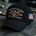 thumbnail image 2 of WKSCLPAI America 250th Anniversary Hat, USA 1776-2026 Patriotic Washed Hat for Celebrating 250 Years Anniversaries, Lightweight Adjustable Retro Baseball Cap for Men Women, 2 of 3