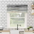 thumbnail image 4 of Coastal Beach Valance for Windows,Abstract Black Gray Wave Modern Ombre Window Treatments 1 Panel Short Curtains for Kitchen Windows Bathroom Bedroom,54 x 18 Inch, 4 of 6