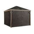 thumbnail image 1 of Sojag Sanibel 8 x 8 x 7 ft Dark Brown Polyester Curtains, 1 of 6