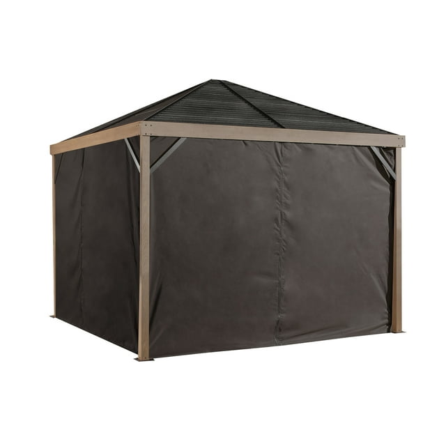 Sojag Sanibel 8 x 8 x 7 ft Dark Brown Polyester Curtains