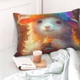 thumbnail image 4 of Naloa Rainbow Lamb Breakfast Pillow Covers, Throw Pillow Case Cushion Covers,Cushion for Bedroom,Couch,Home-14"x20", 4 of 6