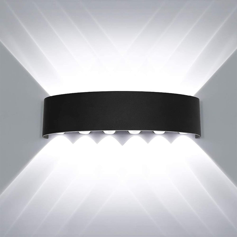 12W Modern LED Acrylic Wall Light Fixtures Dual Head Outdoor/ Indoor 