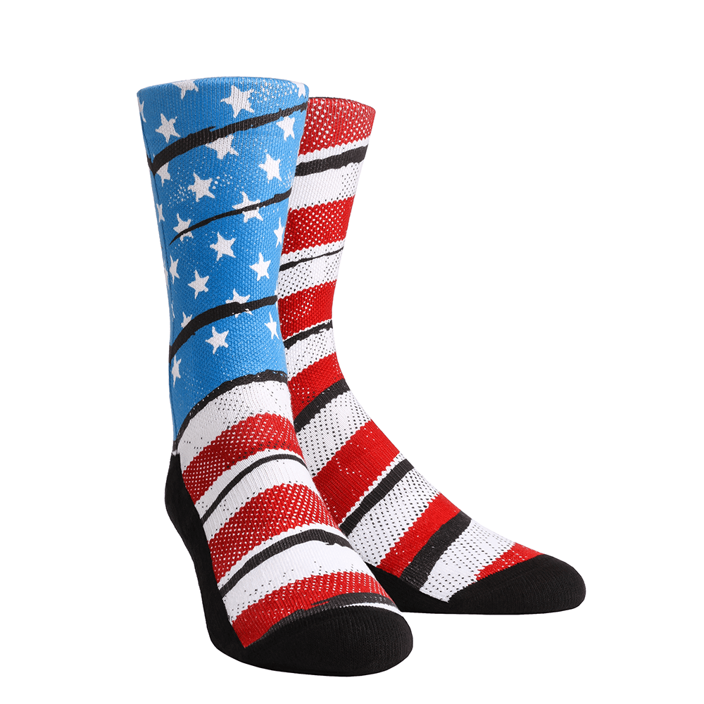 Rock Em USA Flag American Old Glory Crew Socks (Small/Medium) - Walmart.com