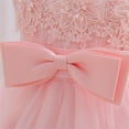 thumbnail image 5 of FAOWME Kids Toddler Baby Girls Spring Summer Print Ruffle Short Sleeve Princess Dress Ruffle Sleeveless Show Lace Tulle Party Pink 6-12 Months, 5 of 8