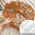 thumbnail image 4 of Full Size Fitted Sheet Set - Spring Floral 3 Piece Bedding Sets 16" Deep Pocket Fitted Sheet with 2 Pillowcases, Watercolor Botanical Flowers Rustic Orange Brushed Microfiber Hotel Luxury Bed Sheets, 4 of 9