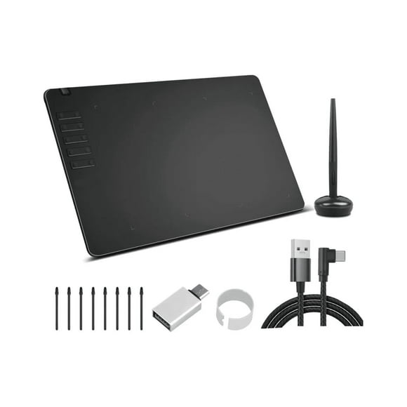 Tableta Digitalizadora 10*6 Pulgadas Para Dibujar Malubero Negro