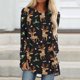 thumbnail image 1 of Pntutb Mujeres Moda Casual Manga Larga Cuello Redondo tops Blusa Suelta Camisas Estampadas Pntutb Pntutb-1124, 1 of 5