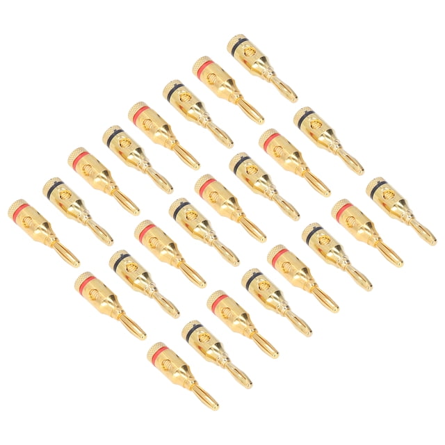 Adaptador de cable para altavoz, 24 piezas/juego, conectores tipo banana chapados en oro, conector tipo banana para cable de altavoz de audio, diseño revolucionario
