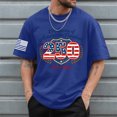 thumbnail image 2 of KPOPLK Men's 250 American Anniversary Short-Sleeve Shirt United States Patriotic Design with Comfortable Fabric Memorial Day Veteran Tributes（BlueXXL）, 2 of 5