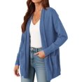 thumbnail image 2 of Suéter PRETTYGARDEN Cardigan Largo Abierto Azul XXL, 2 of 5