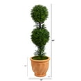 thumbnail image 2 of Nearly Natural 40" Plastic Boxwood Artificial Topiary, Green, 2 of 4