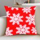 thumbnail image 5 of Funda de almohada navideña con forma de copo de nieve para salón o mesita de noche., 5 of 6