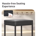 thumbnail image 4 of Sophia & William 24" Bar Stool Counter Height Bar Stools with Footrest, Set of 2, Black, 4 of 6