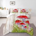 thumbnail image 1 of Erosebridal Red Mushroom Comforter Sets Queen Size,Rustic Cabin Bedding Queen Comforter Set,Breathable Bedding Sets Queen with Comforter,Botanical Decor, 1 of 8